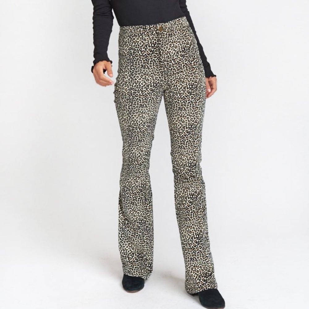 Show Me Your Mumu Trilby Pant Stretch Velveteen Leopard